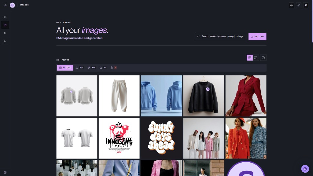 Sussed image library with organized fashion launch assets
